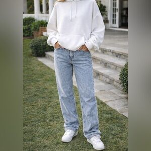 White Fox Boutique Light Blue Straight Leg Jeans